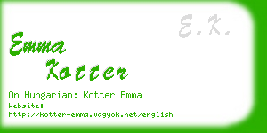 emma kotter business card